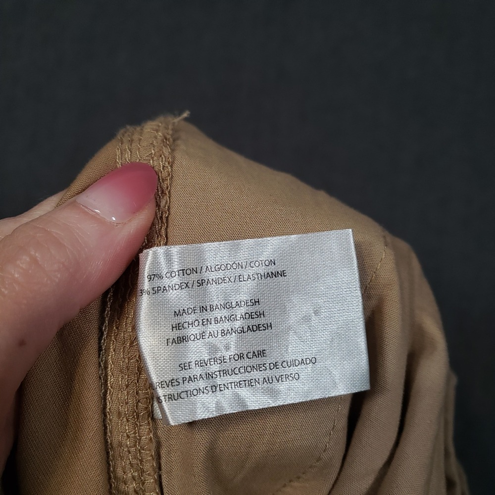 Gap Slim Ankle Pants Womens 6 Khaki Tan Cotton Stretch Chino Trousers - Picture 3 of 9
